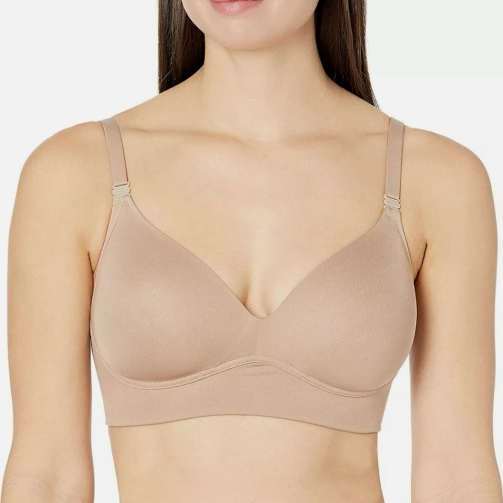 Warners All You Need T Shirt Bra Women’s 34C Tan Wireless Lightly Lined Comfort